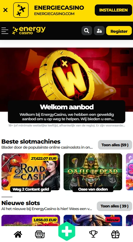 Energy Casino Mobiele Hoofdpagina